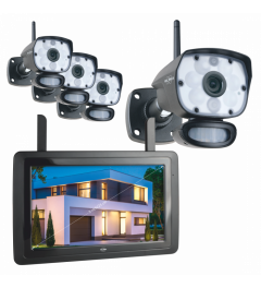 Ensemble de caméras de surveillance Color Night Vision avec écran 9” et appli (CZ60RIP-4)