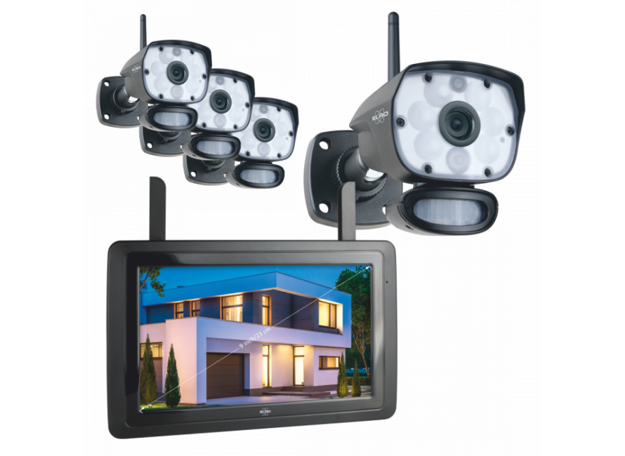 Ensemble de caméras de surveillance Color Night Vision avec écran 9” et  appli (CZ60RIP) ELRO