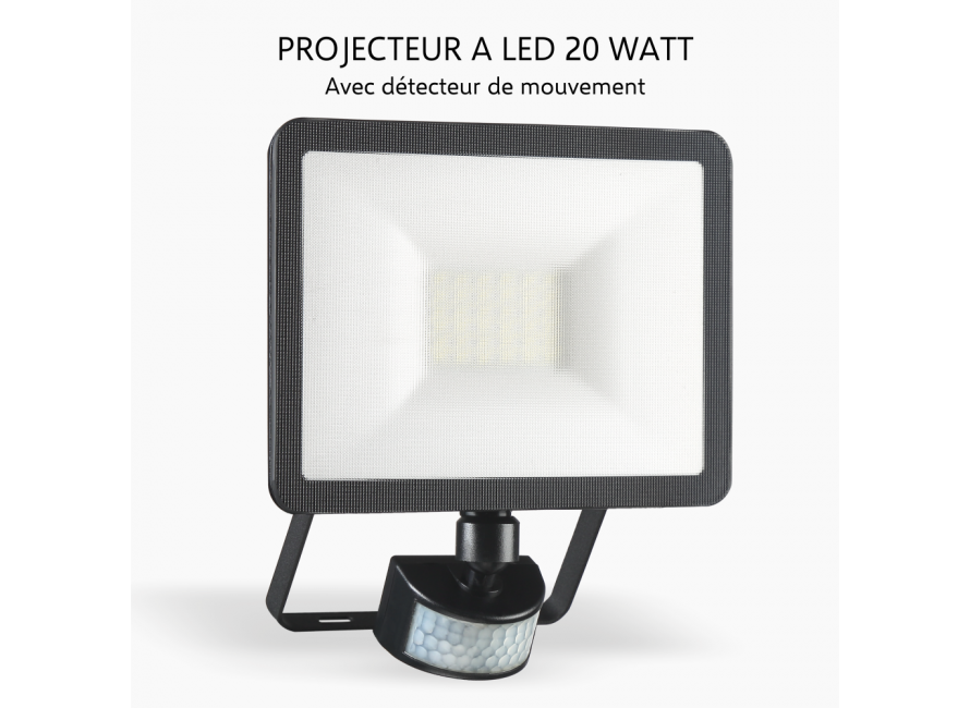 Projecteur d'extérieur LED extra-plat avec capteur de mouvement